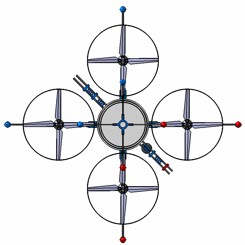X650八轴飞行器结构3D图纸 STP格式